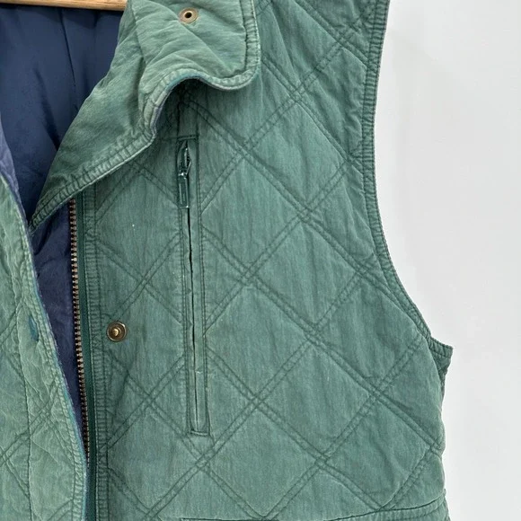 LL Bean Womens Large Green Quilted Thinsulate Vest Stock 6646 Vintage Style - Picture 7 of 7